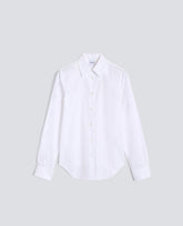 CAMICIA IN POPELINE DI COTONE-BIANCO-WHITE-BLANCO-WEISS-BLANC